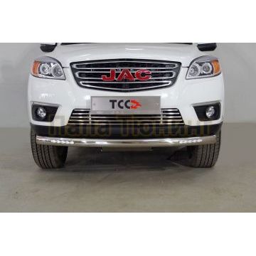 Защита передняя нижняя (с ДХО) 76,1 мм для JAC T6 (4WD) 2.0T (бенз) 2021- Защита передняя нижняя (с ДХО) 76,1 мм для JAC T6 (4WD) 2.0T (бенз) 2021-