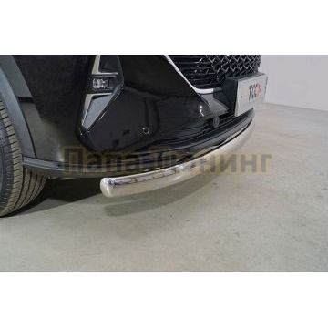 Защита передняя нижняя (овальная) 75х42 мм ТСС для Haval F7 4WD 2022-