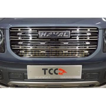 Решетка радиатора 12 мм ТСС для Haval DARGO 2022-