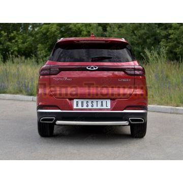 Защита заднего бампера d57 дуга РусСталь для Chery Tiggo 7 PRO 2020-