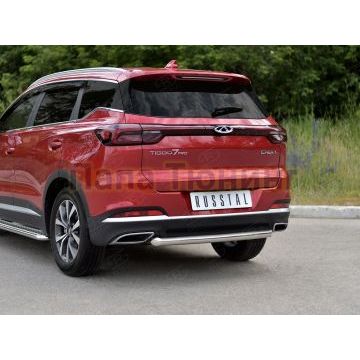 Защита заднего бампера d57 дуга РусСталь для Chery Tiggo 7 PRO 2020-