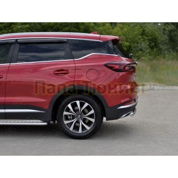 Защита заднего бампера d57 дуга РусСталь для Chery Tiggo 7 PRO 2020-