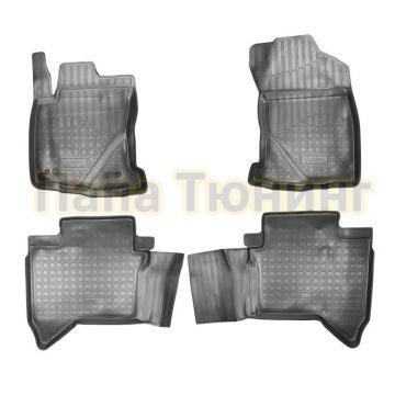Коврики в салон Norplast полиуретан чёрные для Toyota Hilux 2015- Коврики в салон Norplast полиуретан чёрные для Toyota Hilux 2015-