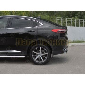 Защита заднего бампера d57 дуга РусСталь для Haval F7X 1.5 4WD 2019-2022