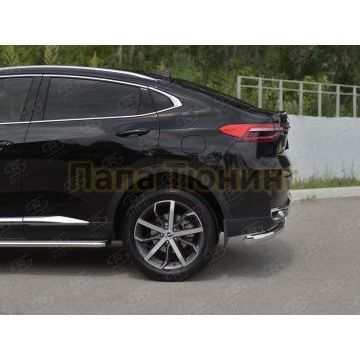 Защита заднего бампера d57 секции РусСталь для Haval F7X 1.5 4WD 2019-2022