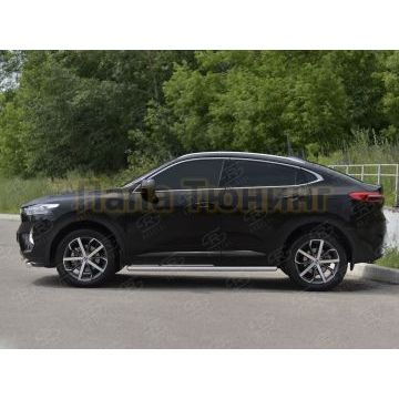 Пороги труба d57 (вариант 3) РусСталь для Haval F7X 4WD 2022-