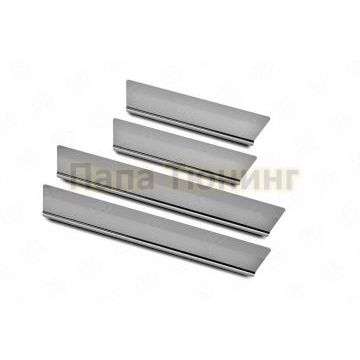 Накладки на пороги RUSSTAL (нерж., зеркало) HF7X19-01 РусСталь для Haval F7X 1.5 4WD 2019-2022