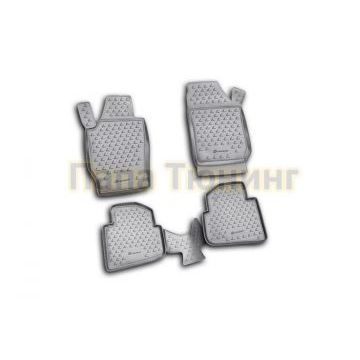 Коврики в салон полиуретан 4 штуки Autofamily для Skoda Roomster 2006-2015