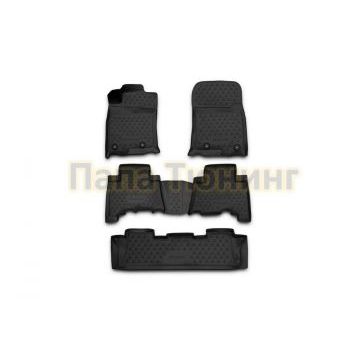 Коврики 3D в салон полиуретан 5 штук для 7 мест Autofamily для Lexus GX-460 2014-