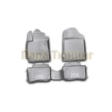 Коврики в салон полиуретан 4 штуки Autofamily для Kia Picanto 2011-2017