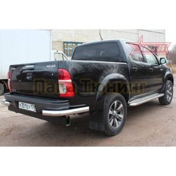 Комплект защита заднего бампера уголки d76+ защита переднего бампера d76 для Toyota Hilux 2015-