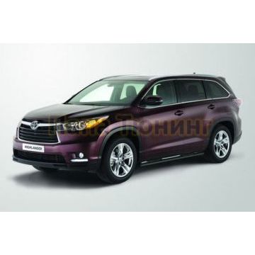 Пороги труба с проступью черные для Toyota Highlander 2014-2017 Пороги труба с проступью черные для Toyota Highlander 2014-2017