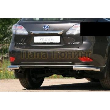 Защита заднего бампера d60 уголки для Lexus RX-350 2009-2015