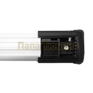 Багажная система LUX ХАНТЕР L55-R серая на классические рейлинги для Renault Koleos I 2008-2016