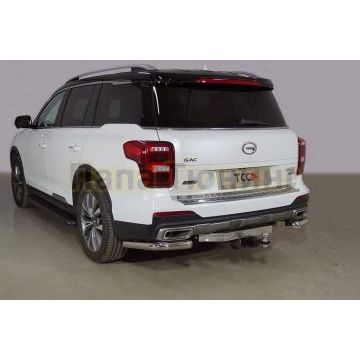 Защита задняя (уголки) 60,3 мм ТСС для Gac GS8 2.0T 4WD 2019-2023