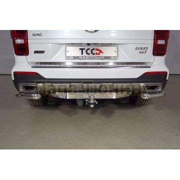 Защита задняя (уголки) 60,3 мм ТСС для Gac GS8 2.0T 4WD 2019-2023