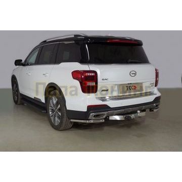 Защита задняя (уголки) 42,4 мм ТСС для Gac GS8 2.0T 4WD 2019-2023