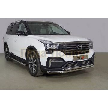 Защита передняя нижняя (двойная) 60,3/42,4 мм ТСС для Gac GS8 2.0T 4WD  2019-2023