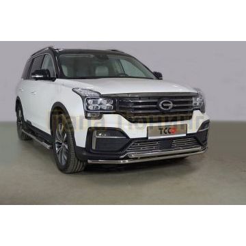 Защита передняя нижняя (двойная) 42,4/42,4 мм ТСС для Gac GS8 2.0T 4WD  2019-2023