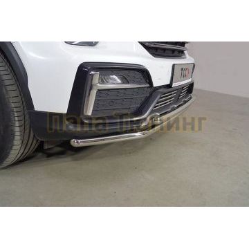 Защита передняя нижняя (двойная) 42,4/42,4 мм ТСС для Gac GS8 2.0T 4WD  2019-2023