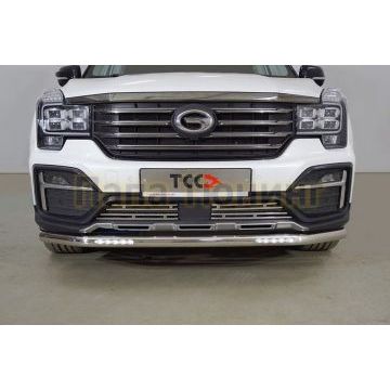 Защита передняя нижняя (с ДХО) 60,3 мм ТСС для Gac GS8 2.0T 4WD 2019-2023 Защита передняя нижняя (с ДХО) 60,3 мм ТСС для Gac GS8 2.0T 4WD 2019-2023