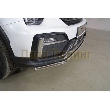 Защита передняя нижняя 42,4 мм ТСС для Gac GS8 2.0T 4WD 2019-2023