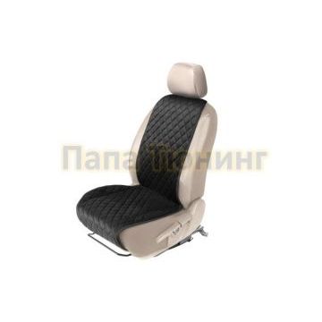 Накидка из алькантары на переднее сиденье автомобиля AutoFlex 1 шт. Цвет черный.