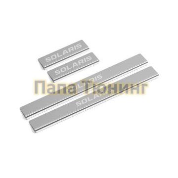 Накладки порогов AutoMAX 4 шт. для Hyundai Solaris 2010-2014