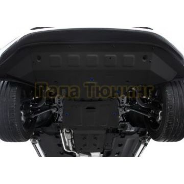 Комплект защит радиатор + картер + КПП + комплект крепежа RIVAL Алюминий для Genesis GV80 2021-