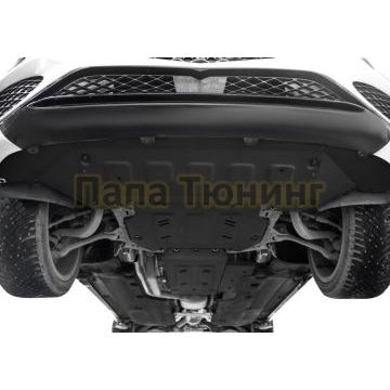 Комплект защит радиатор + картер + КПП + комплект крепежа RIVAL Алюминий для Genesis GV70 2021-