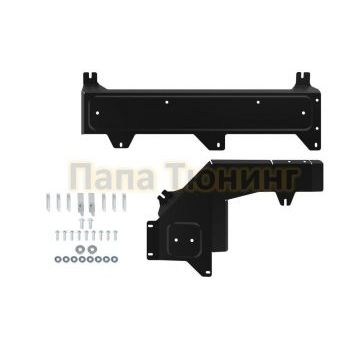 Защита топливных и тормозных магистралей + комплект крепежа АвтоБРОНЯ Сталь для Haval Dargo V-2.0 2022-