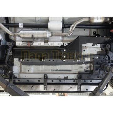 Защита топливных и тормозных магистралей + комплект крепежа АвтоБРОНЯ Сталь для Haval Dargo V-2.0 2022-