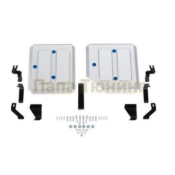 Защита топливного бака + комплект крепежа RIVAL Алюминий для Haval Dargo V-2.0; полный привод; 2 Части 2022-