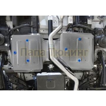 Защита топливного бака + комплект крепежа RIVAL Алюминий для Haval Dargo V-2.0; полный привод; 2 Части 2022-