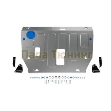 Защита картера + КПП + комплект крепежа RIVAL Алюминий для Haval Dargo 2022- V-2.0