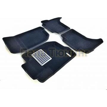 Коврики текстильные 3D Euromat чёрные Original Lux для Mitsubishi L200 2015-2019 Коврики текстильные 3D Euromat чёрные Original Lux для Mitsubishi L200 2015-2019