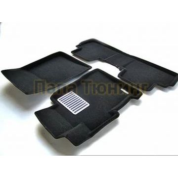 Коврики текстильные 3D Euromat чёрные Original Lux для Honda Civic 4D 2006-2012
