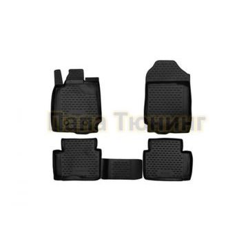 Коврики в салон полиуретан 4 штуки на 2 двери Autofamily для Ford Ranger 2012-2015
