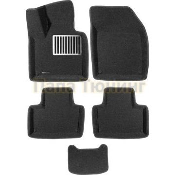 Коврики текстильные 3D Euromat чёрные Original Lux для Volvo XC90 2015-