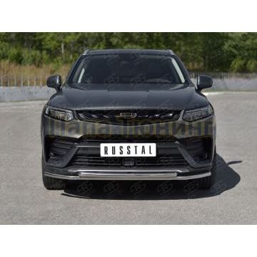 Защита переднего бампера d42 секции-d42 дуга РусСталь для Geely Tugella 2020-