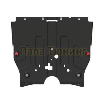 Защита картера и КПП Шериф сталь 2,0 мм для Nissan Qashqai 1,3T AT FWD 2021 -