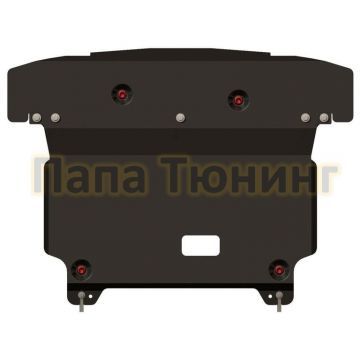 Защита картера и КПП Шериф сталь 2,5 мм для Hyundai Santa Fe 2,2D АТ; 2,2D МТ; 2,4 АТ; 2,4 МТ 2012 - 2018