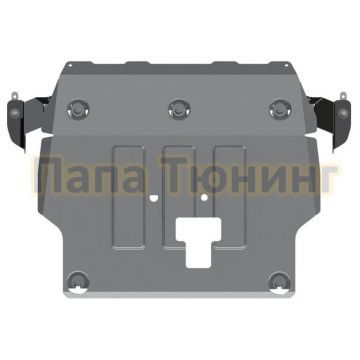 Защита картера и КПП Шериф алюминий 3 мм для Hyundai Creta (IX25) 1,6; 2,0 MT,АТ 2wd / 4wd 2016 - 2021