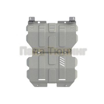 Защита картера и радиатора алюминий 6 мм Шериф для Mitsubishi L200 (Triton) 2015 -/Mitsubishi Pajero Sport III 2016 -