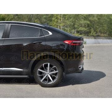 Защита заднего бампера d57 дуга black для Haval F7X 1.5 4WD 2019-2022