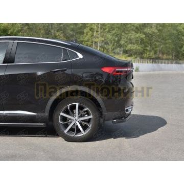 Защита заднего бампера d57 секции black для Haval F7X 1.5 4WD 2019-2022