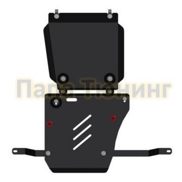 Защита КПП и РК Шериф сталь 2,5 мм для Jeep Grand Cherokee 3,6; 3.0D AT 2010 - 2013/Jeep Grand Cherokee 3.0; 3.0TD AT 2013 -/Jeep Grand Cherokee SRT 6,4 АТ 2013 -