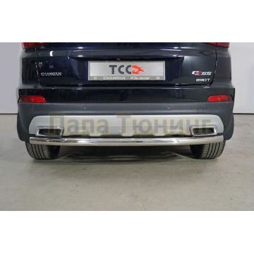 Защита задняя 60,3 мм ТСС для Changan CS55 2WD 1.5T 2022-