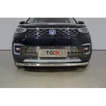Защита передняя нижняя 60,3 мм ТСС для Changan CS55 2WD 1.5T 2022-