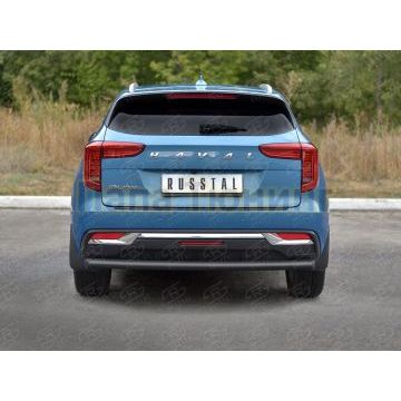 Защита заднего бампера d57 секции black РусСталь для Haval Jolion 1.5 2WD 2021-